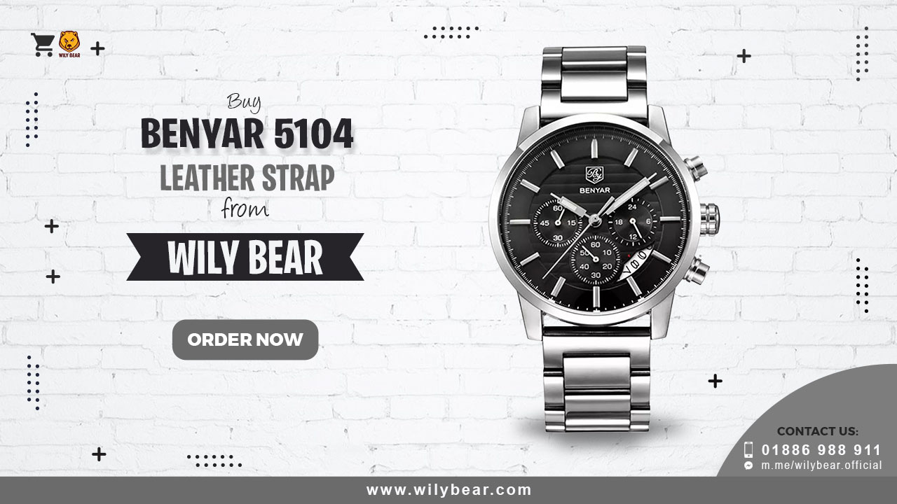BENYAR 5104 Stainless Steel Chronograph Watch - Wily Bear