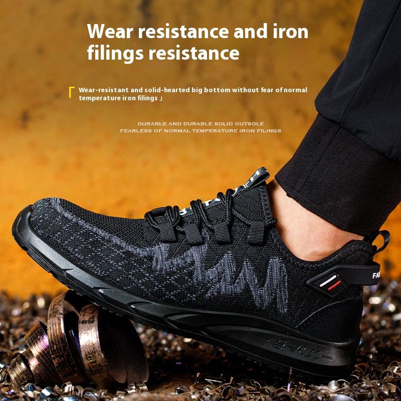 Men’s steel toe lightweight safety shoe with PU injected sole