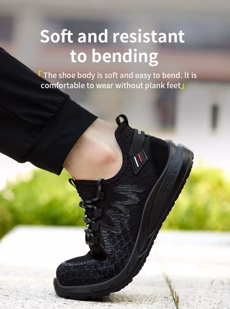 Waterproof breathable mesh safety shoe for men